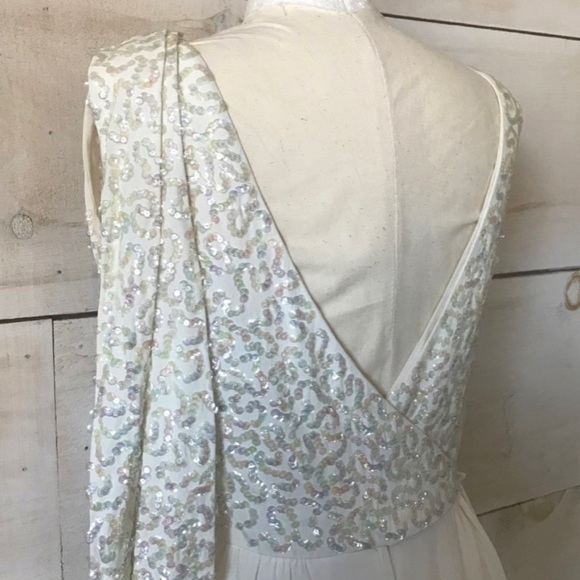 Vintage 1960s White Sequin Cocktail Dress - Picture 4 of 6
